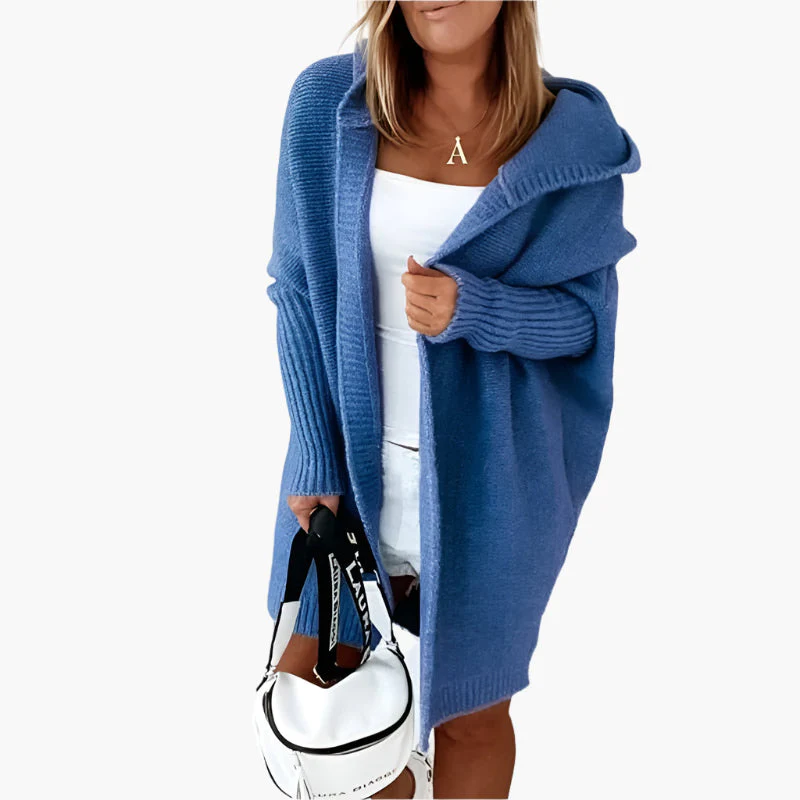 Damen Strickjacke mit Kapuze – Kuscheliger Oversize Cardigan für Herbst und Winter, modisches Freizeit-Outfit - Image 12