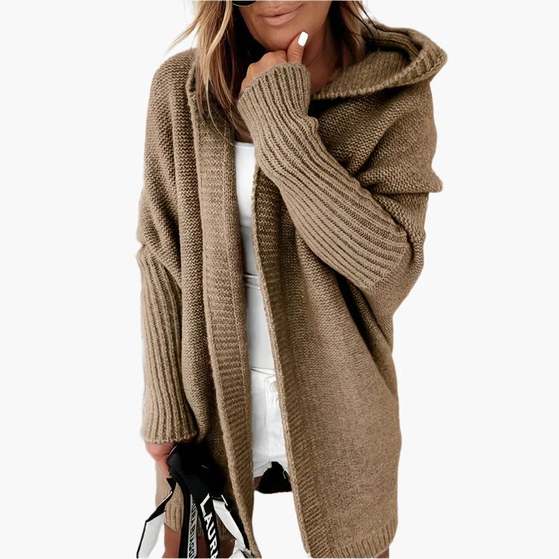 Damen Strickjacke mit Kapuze – Kuscheliger Oversize Cardigan für Herbst und Winter, modisches Freizeit-Outfit - Image 8