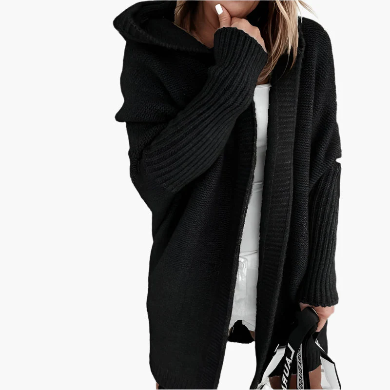 Damen Strickjacke mit Kapuze – Kuscheliger Oversize Cardigan für Herbst und Winter, modisches Freizeit-Outfit - Image 9