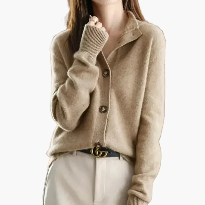Damen Strickjacke im Modernen Stil mit Knopfleiste – Vielseitiger Cardigan für Alltag und Büro - Image 3