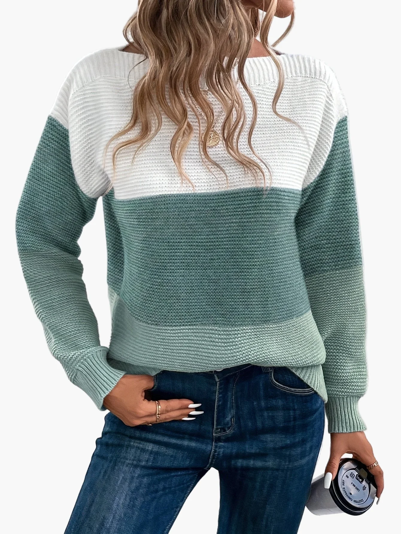 Damen Strickpullover im Colorblock-Design – Lässiger Herbst/Winter Freizeitlook - Image 7