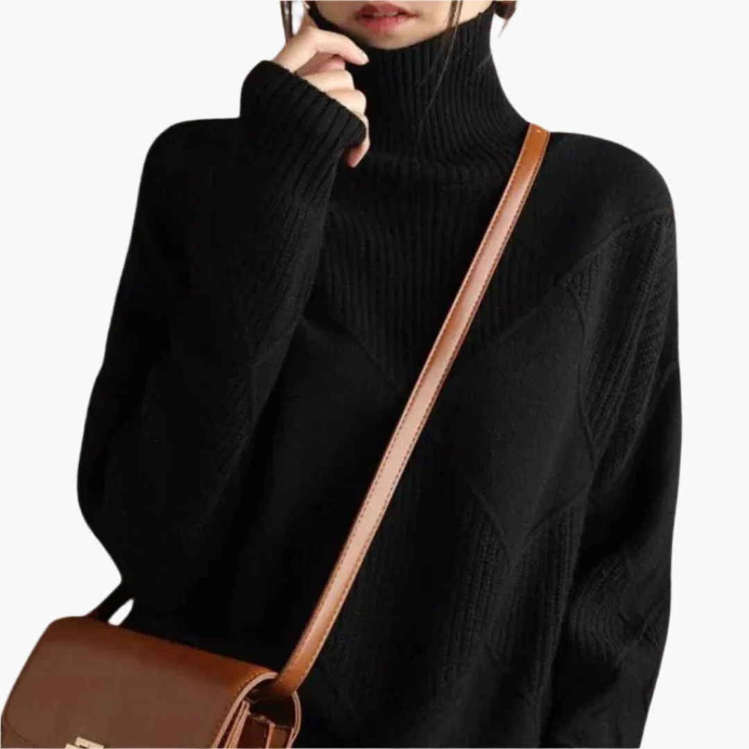 Damen Strickpullover mit Rautenmuster – Moderner Komfort für Alltag und Freizeit - Image 5