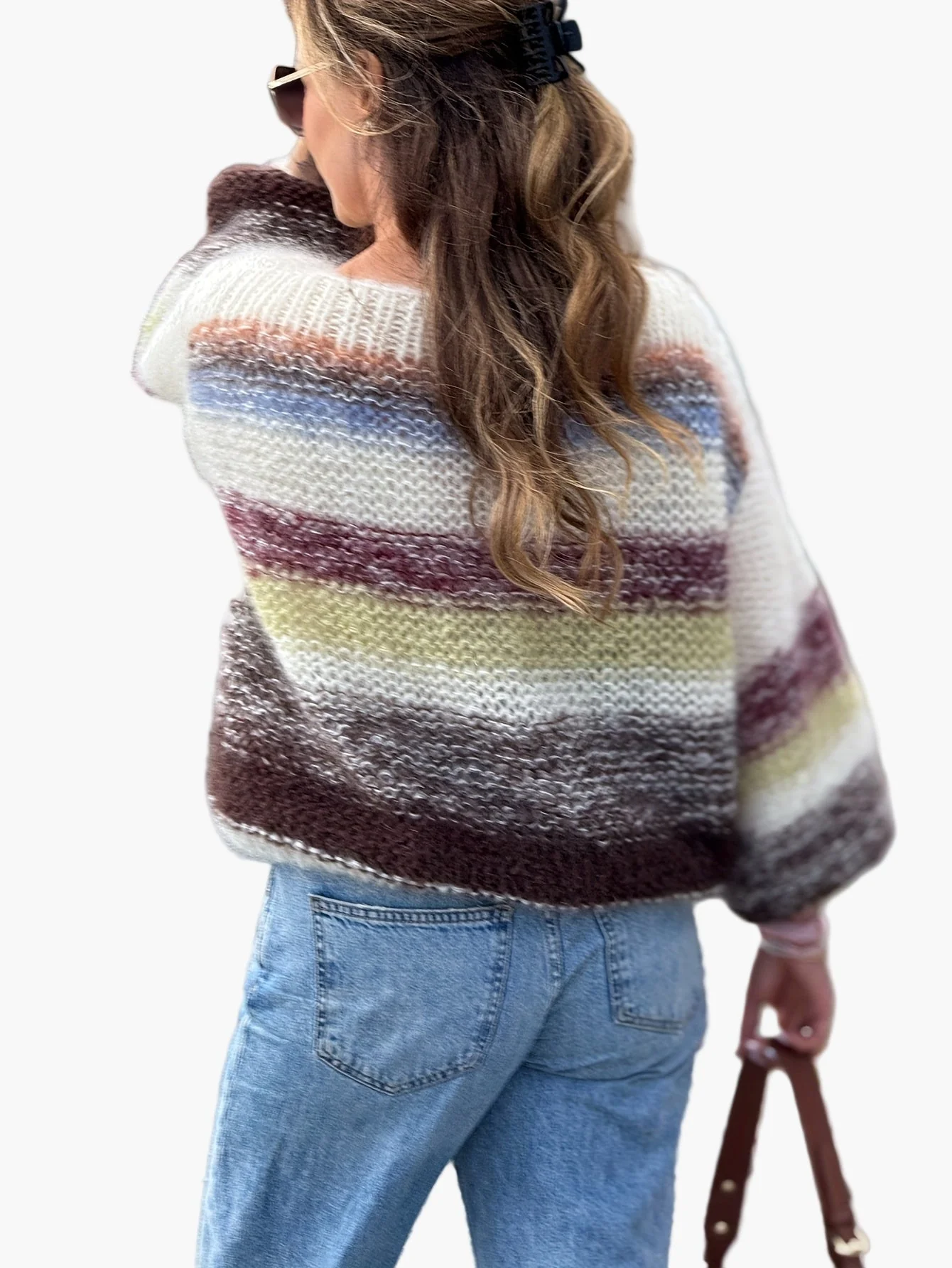 Damen Strickpullover mit Streifenmuster – Eleganter Herbst/Winter Pullover, Bequemer Alltagslook - Image 3
