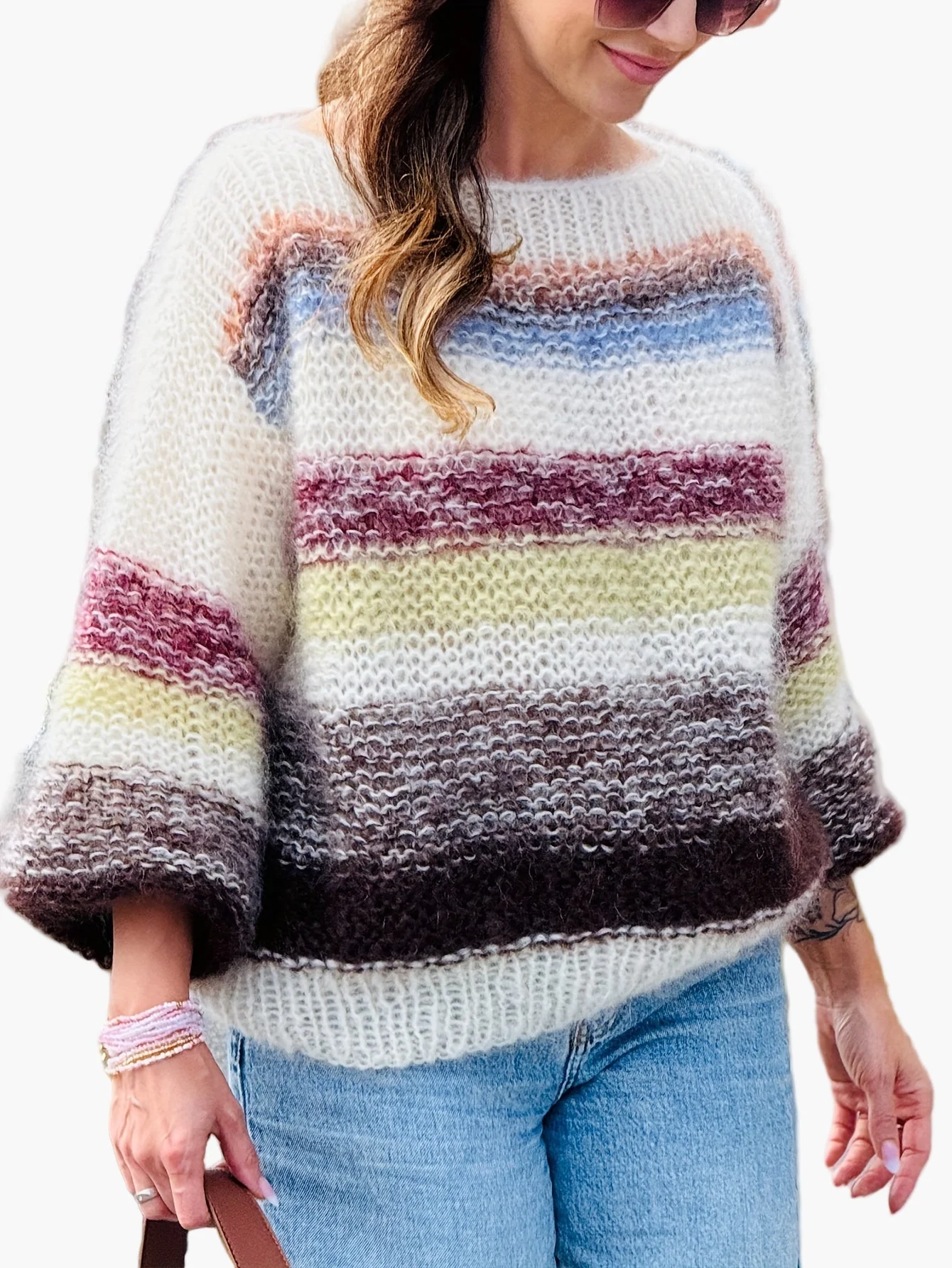 Damen Strickpullover mit Streifenmuster – Eleganter Herbst/Winter Pullover, Bequemer Alltagslook - Image 6