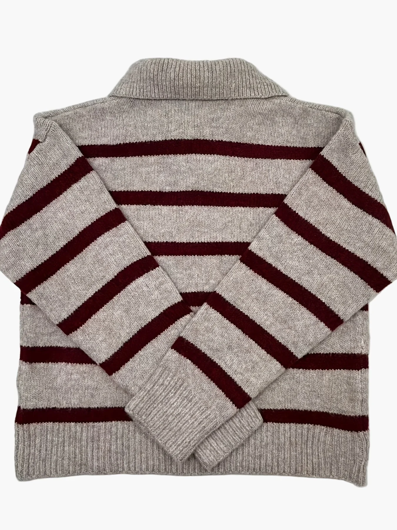 Damen Strickpullover mit Streifenmuster und Polokragen – Eleganter Herbst/Winter Freizeit-Look - Image 4