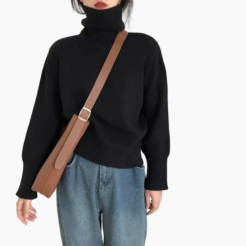 Damen Strickpullover mit Rollkragen – Modischer Herbst & Winter Style für Alltag und Büro - Image 2