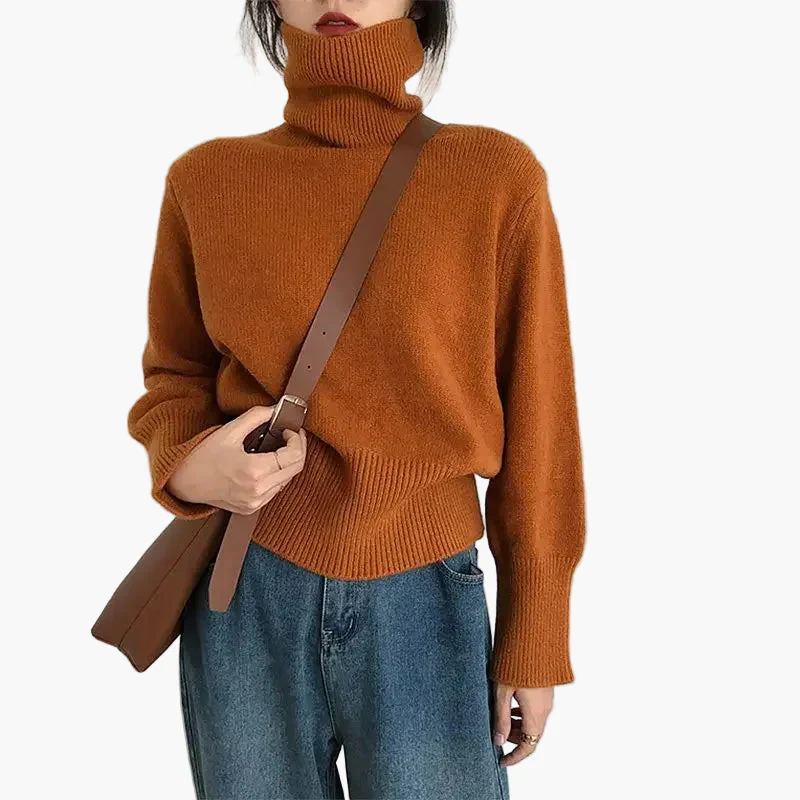 Damen Strickpullover mit Rollkragen – Modischer Herbst & Winter Style für Alltag und Büro - Image 3