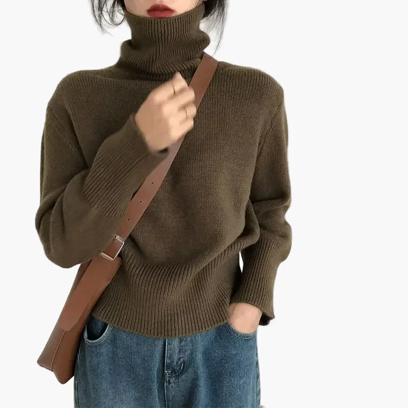 Damen Strickpullover mit Rollkragen – Modischer Herbst & Winter Style für Alltag und Büro - Image 5