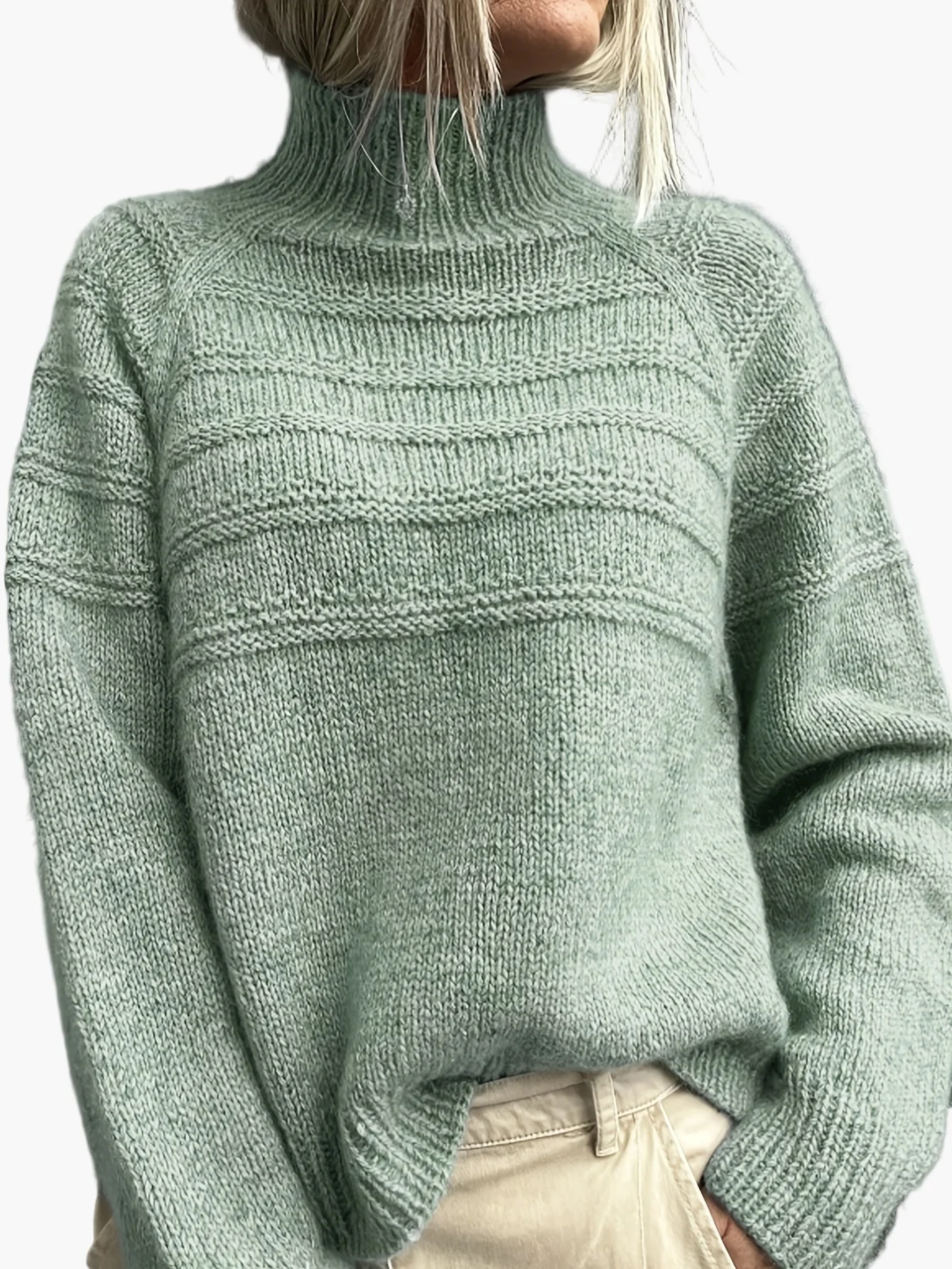 Damen Strickpullover mit Stehkragen – Eleganter Alltags-Look für Herbst und Winter - Image 3