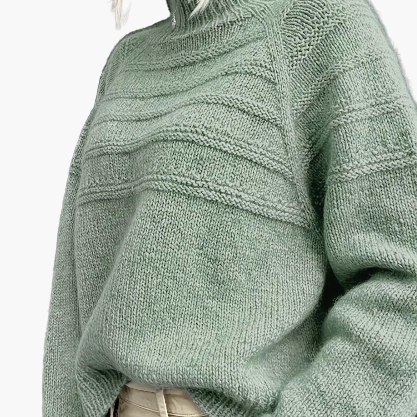 Damen Strickpullover mit Stehkragen – Eleganter Alltags-Look für Herbst und Winter - Image 5