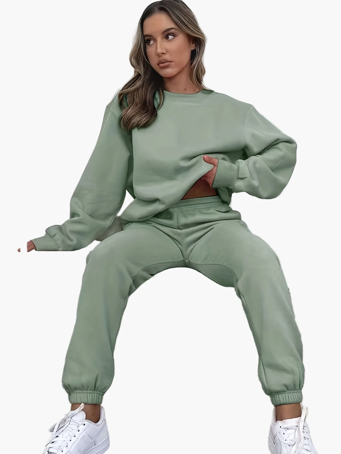 Damen Sweatshirt Jogginganzug Set – Bequemes Freizeit Outfit für Alltag & Sport - Image 2