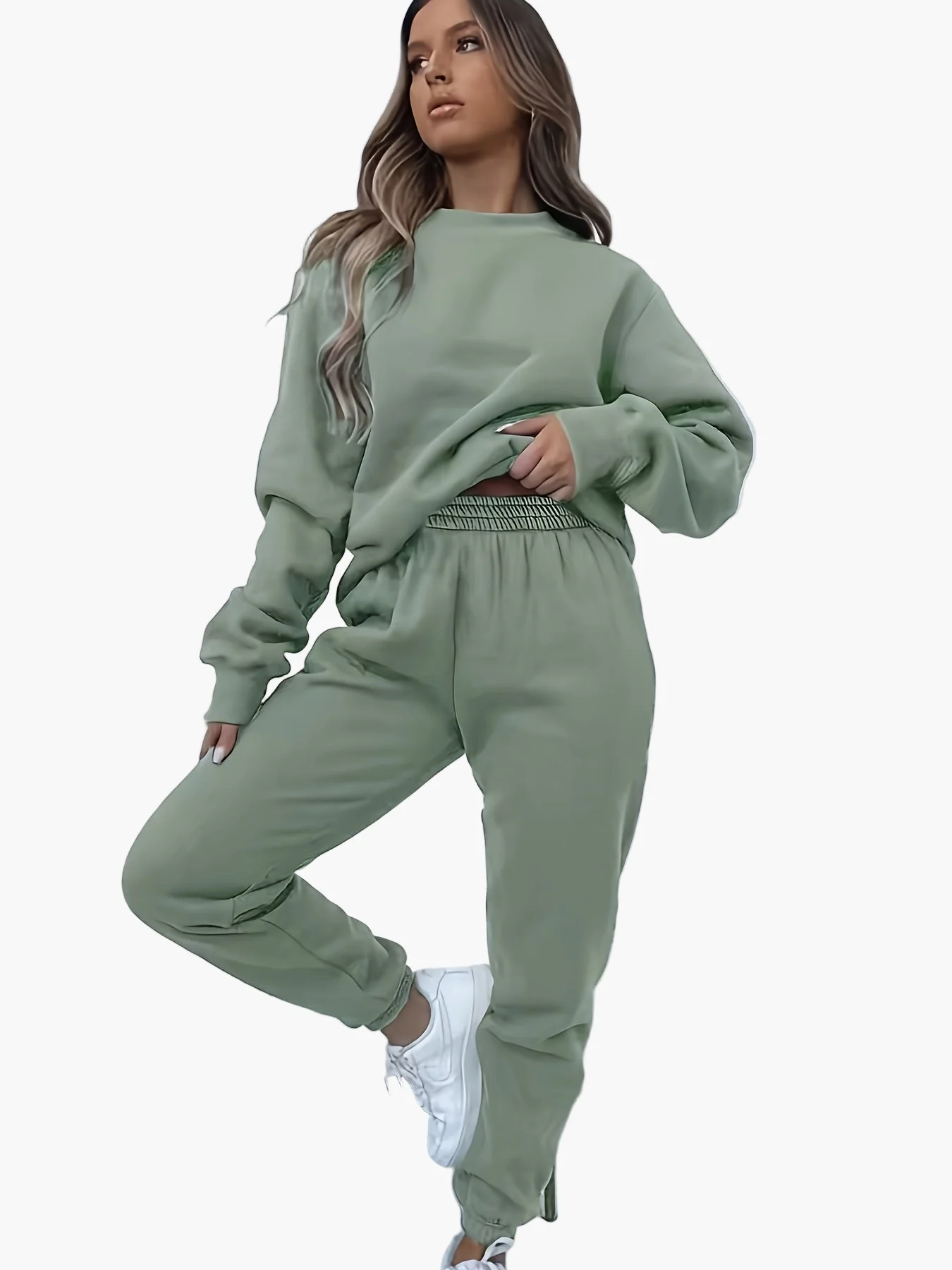 Damen Sweatshirt Jogginganzug Set – Bequemes Freizeit Outfit für Alltag & Sport - Image 3