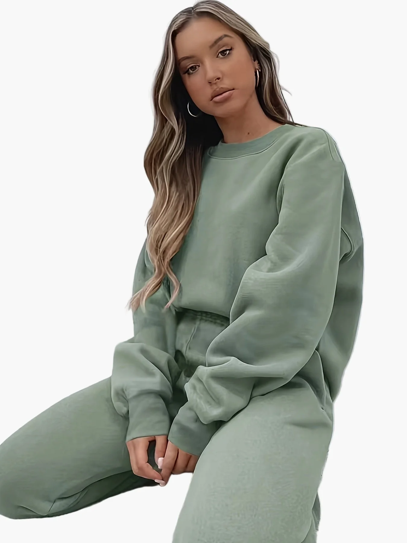 Damen Sweatshirt Jogginganzug Set – Bequemes Freizeit Outfit für Alltag & Sport - Image 5