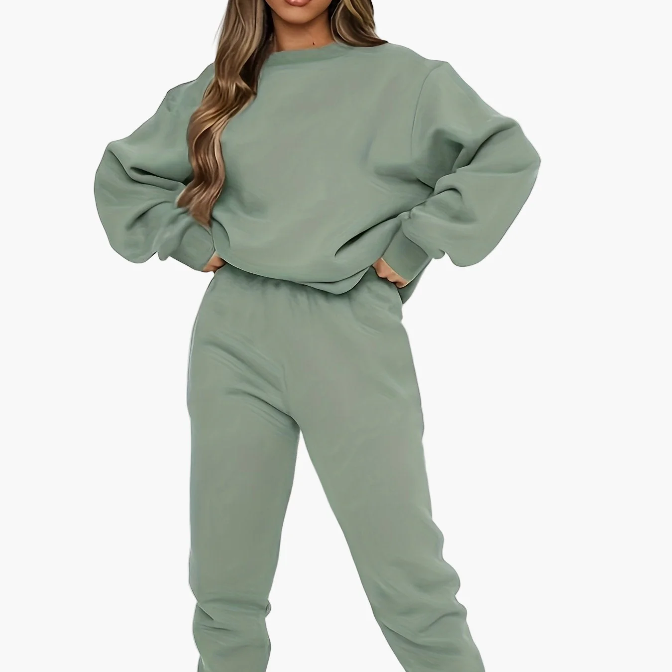 Damen Sweatshirt Jogginganzug Set – Bequemes Freizeit Outfit für Alltag & Sport - Image 6