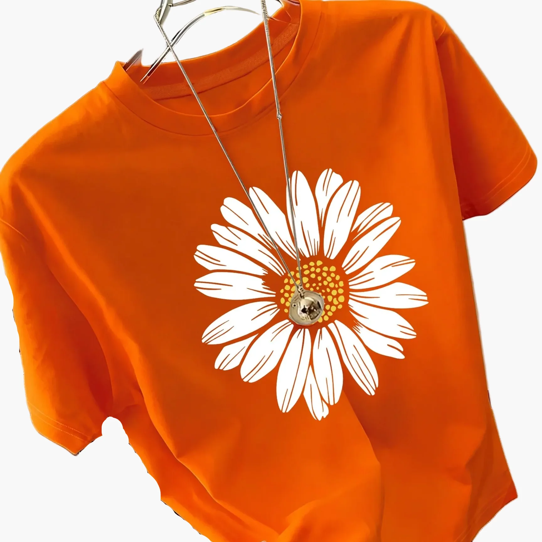 Damen T-Shirt mit Gänseblümchen-Print – Lässige Sommermode für Freizeit und Alltag - Image 17