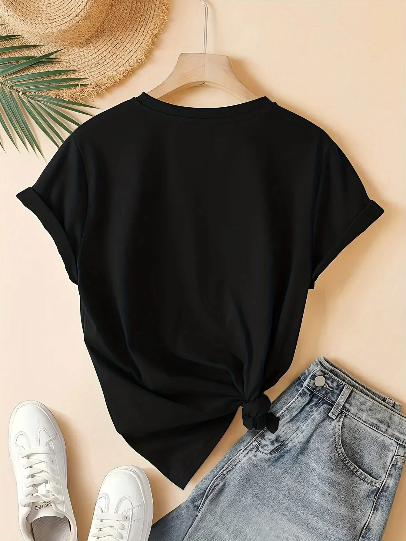 Damen T-Shirt mit lustigem Katzen-Print – Retro-Stil, Kurzarm, Sommer, Freizeit - Image 7