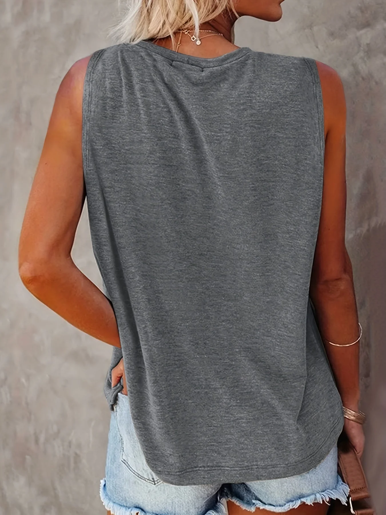 Damen Tanktop Boho-Stil mit Sonne und Mond Print – Sommer Freizeitshirt - Image 9