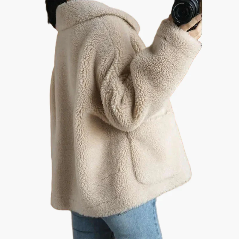 Damen Teddyfell-Jacke im lässigen Winter-Stil – Kuschelige Outdoor-Übergangsjacke - Image 2