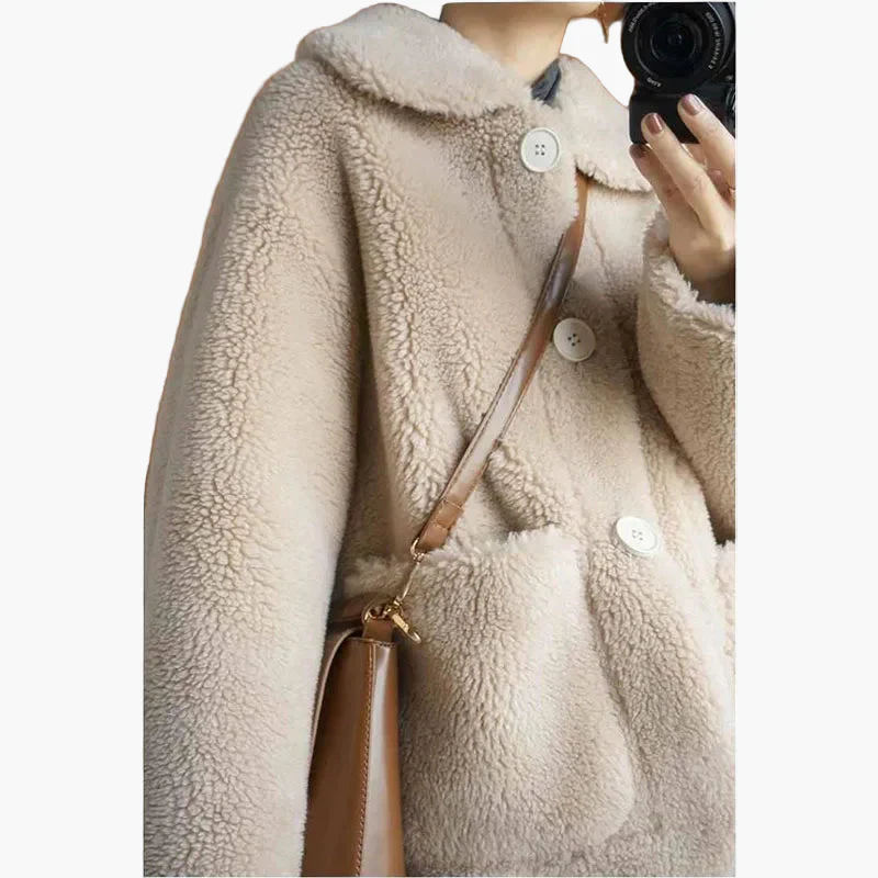 Damen Teddyfell-Jacke im lässigen Winter-Stil – Kuschelige Outdoor-Übergangsjacke - Image 3