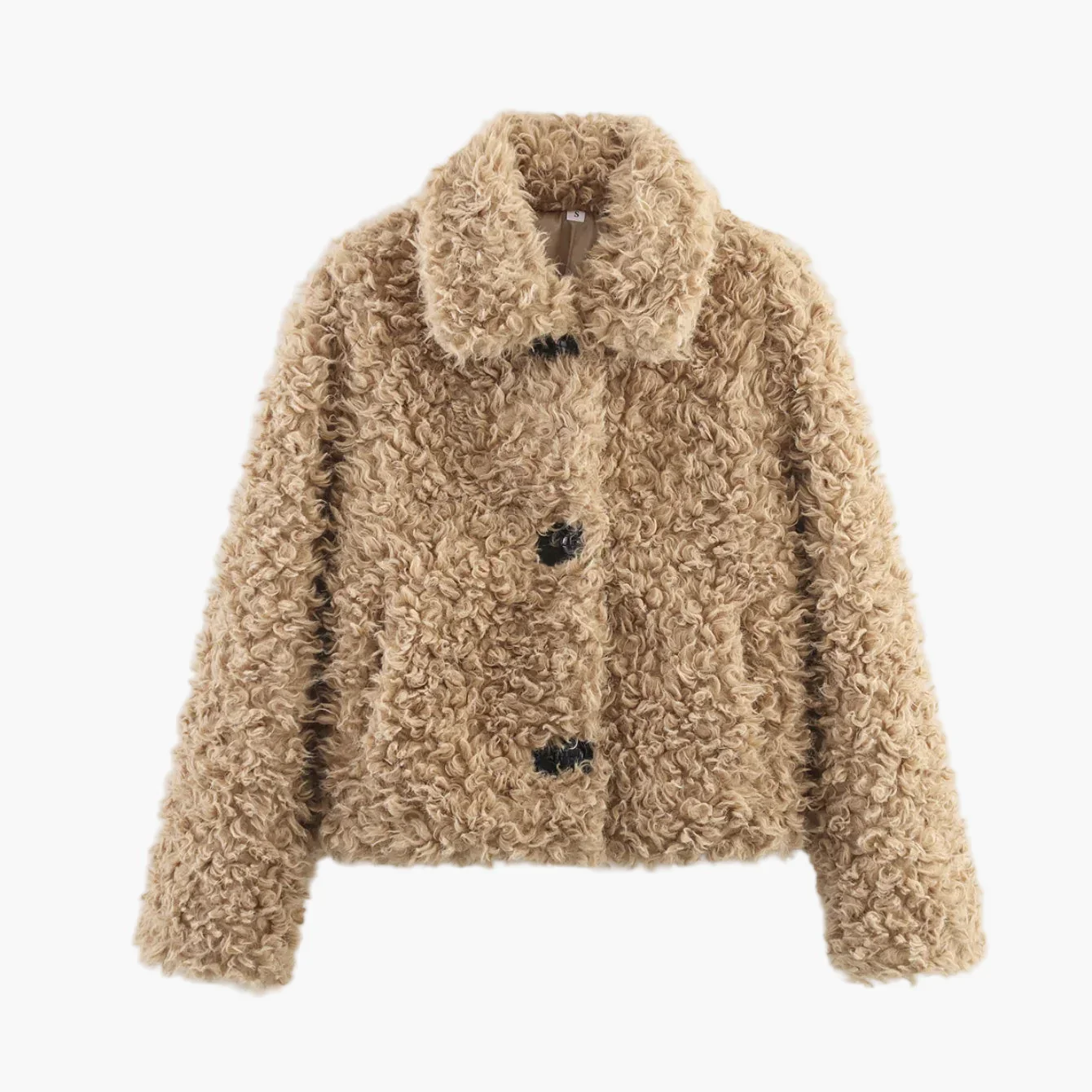 Damen Teddyfell Kurzjacke Vintage Look – Modische Übergangsjacke für Alltag & Freizeit - Image 2