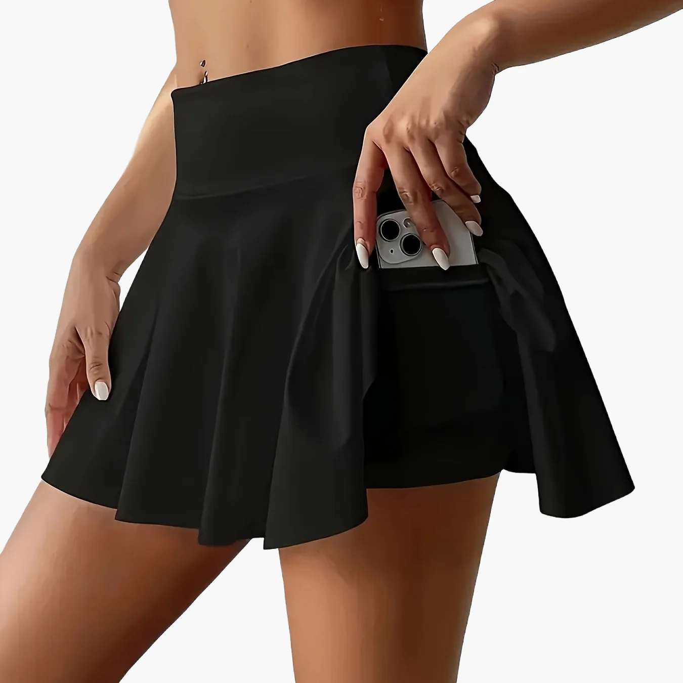 Damen Tennisrock mit Falten und Tasche – Sportlicher Skaterrock für Freizeit und Fitness - Image 11