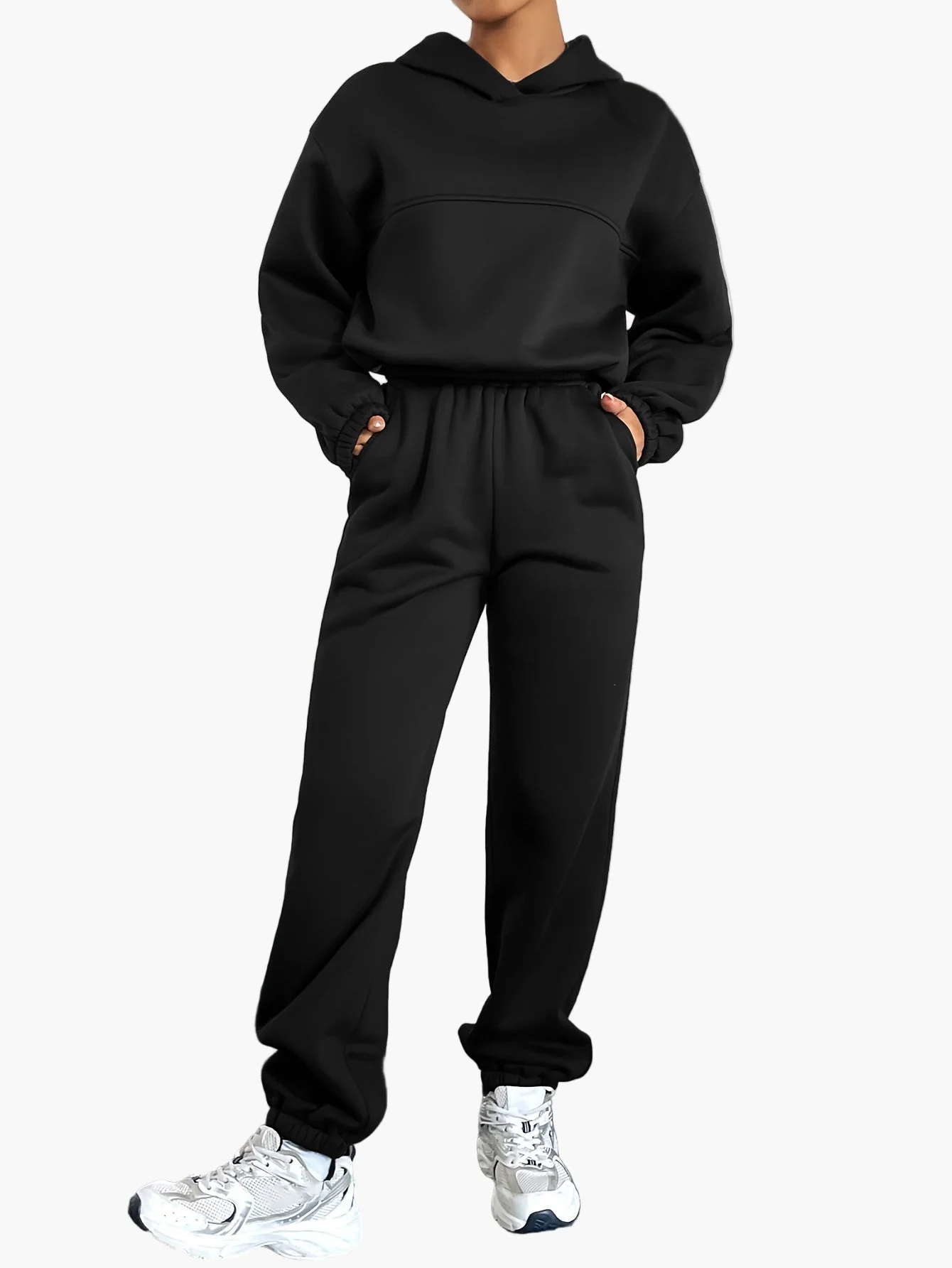 Damen Trainingsanzug Zweiteiler Hoodie & Jogginghose Lässig Sport Streetwear - Image 7