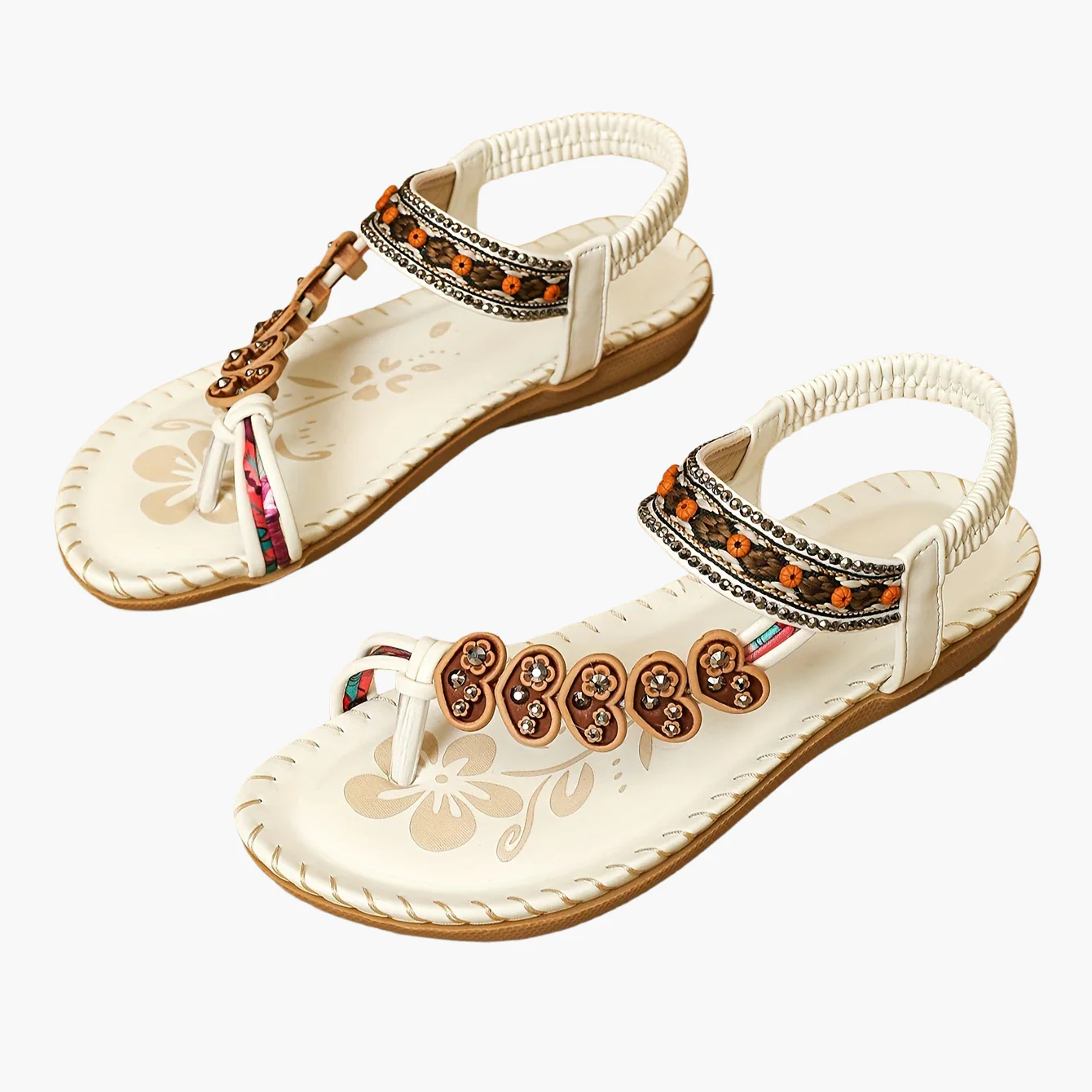 Damen Tribal Sandalen mit Ziersteinen und Ethno-Design – Bequeme Sommerschuhe für Freizeit und Urlaub - Image 9
