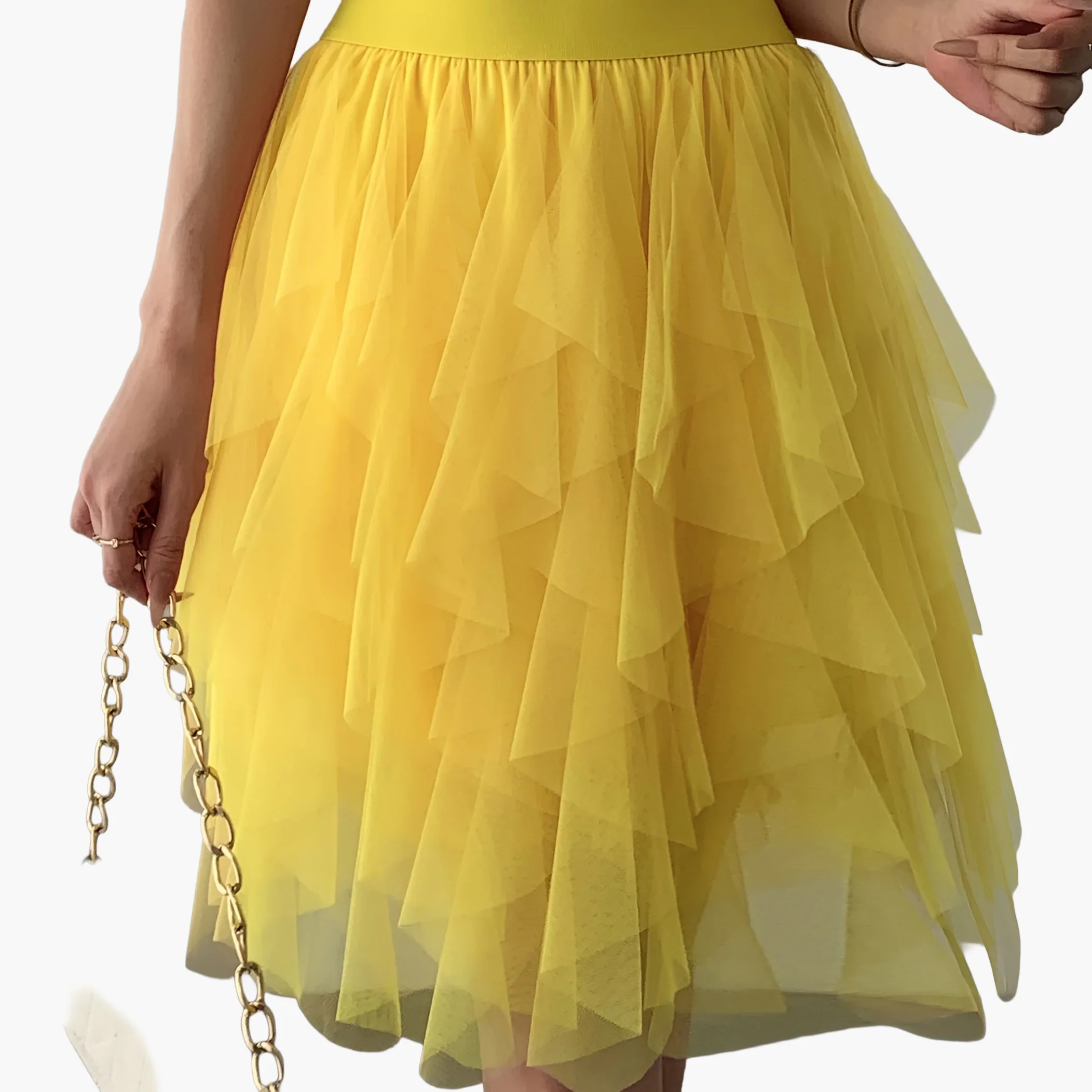 Damen Tüllrock mit Stufen-Design, Eleganter Lagenlook, Modisch für Freizeit und besondere Anlässe - Image 17
