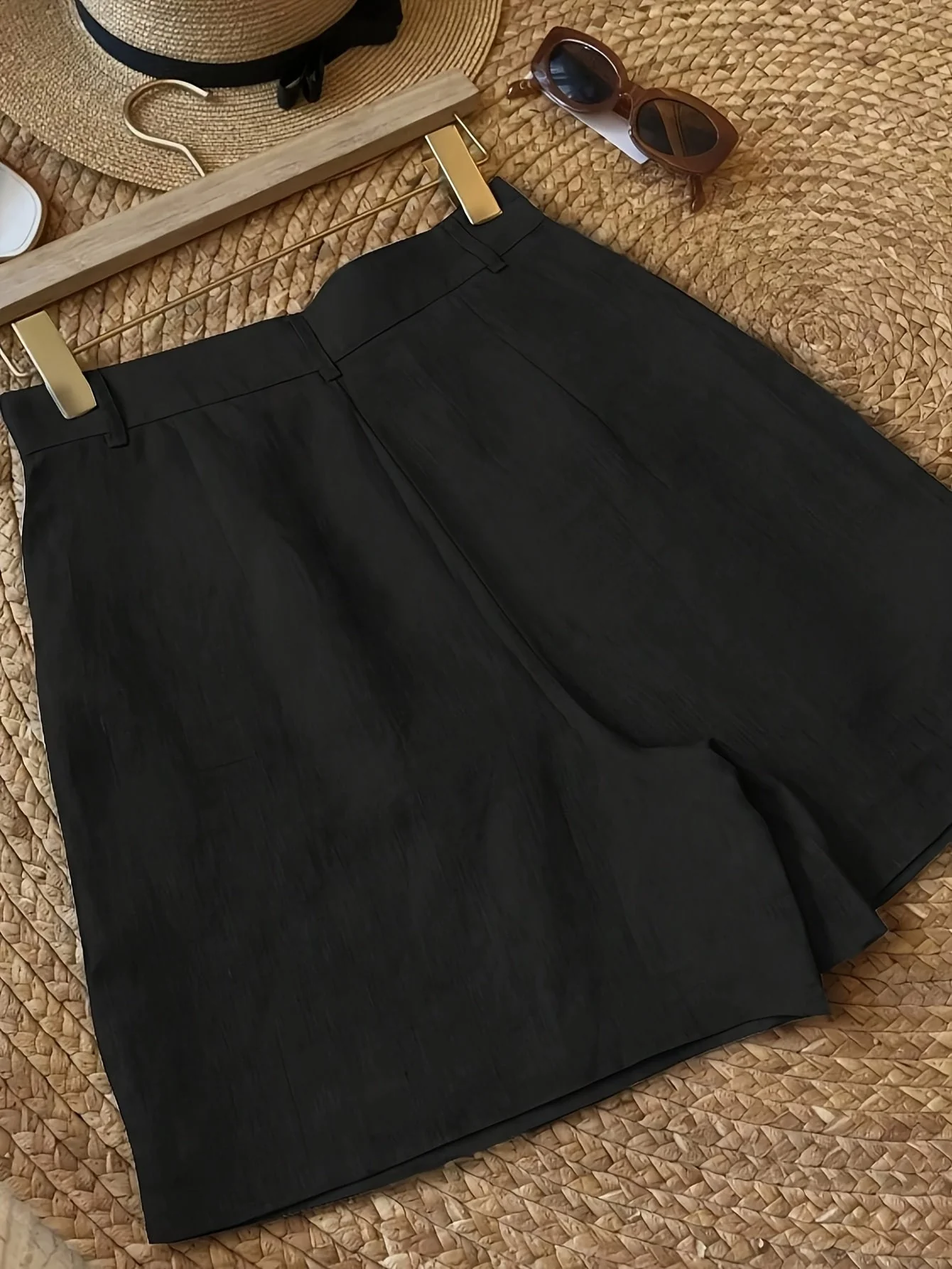 Damen Vintage High Waist Sommer Shorts – Elegante Freizeithose mit Taschen - Image 10