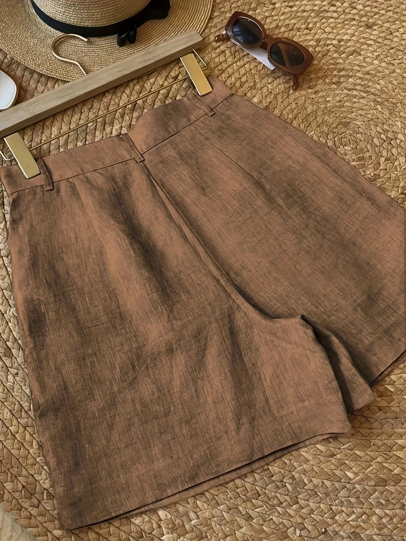 Damen Vintage High Waist Sommer Shorts – Elegante Freizeithose mit Taschen - Image 8