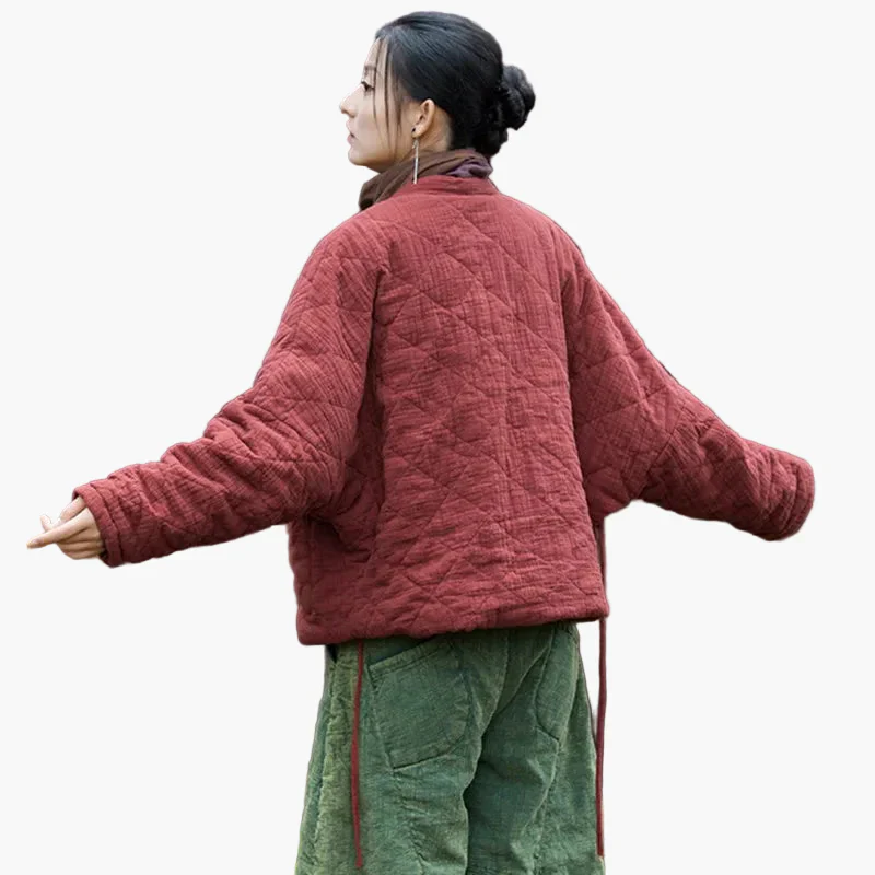 Damen Vintage Kimono-Jacke im Oversize-Look – Lässige Steppjacke für Alltag und Freizeit - Image 2