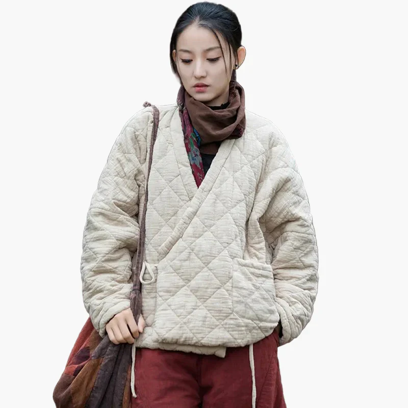 Damen Vintage Kimono-Jacke im Oversize-Look – Lässige Steppjacke für Alltag und Freizeit - Image 3