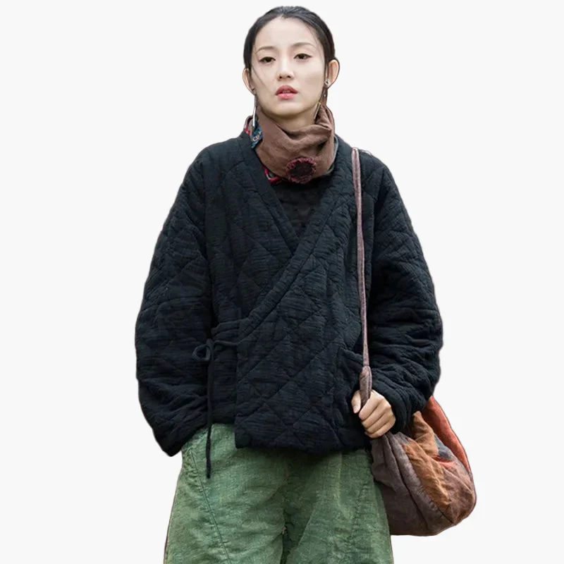Damen Vintage Kimono-Jacke im Oversize-Look – Lässige Steppjacke für Alltag und Freizeit - Image 6