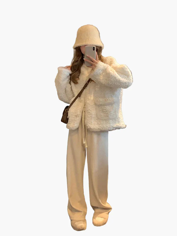 Damen Vintage Kuscheljacke mit Knöpfen – Modische Winterjacke für Alltag und Freizeit - Image 5