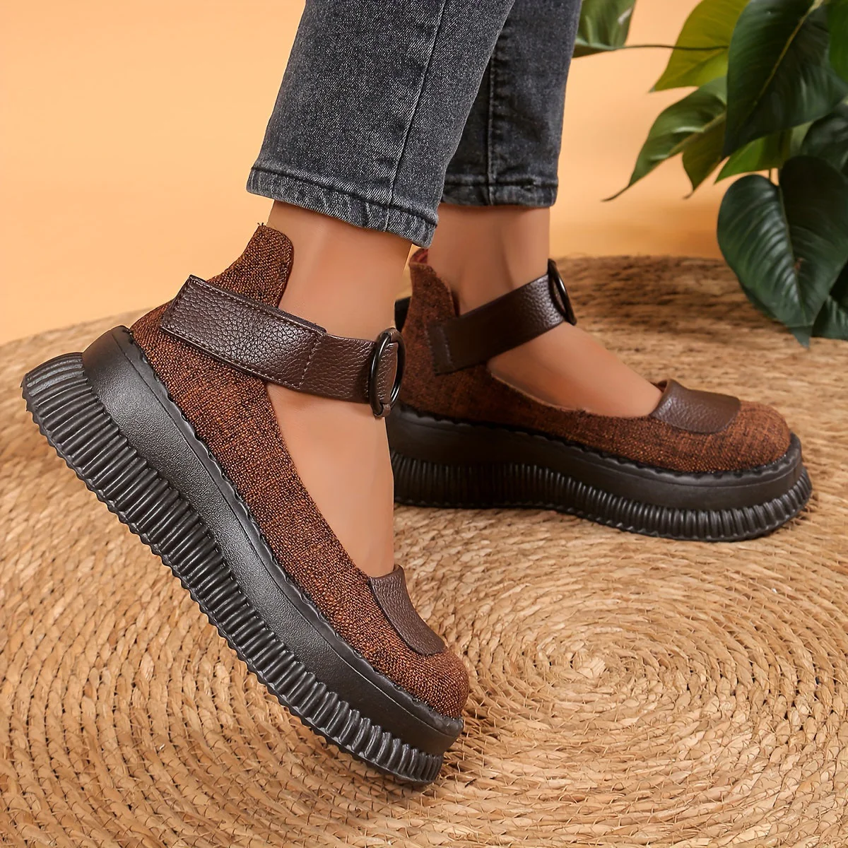 Damen Vintage Mary Jane Halbschuhe mit Rundzehen und Riemen – Bequeme Freizeitschuhe für Alltag und Büro - Image 10