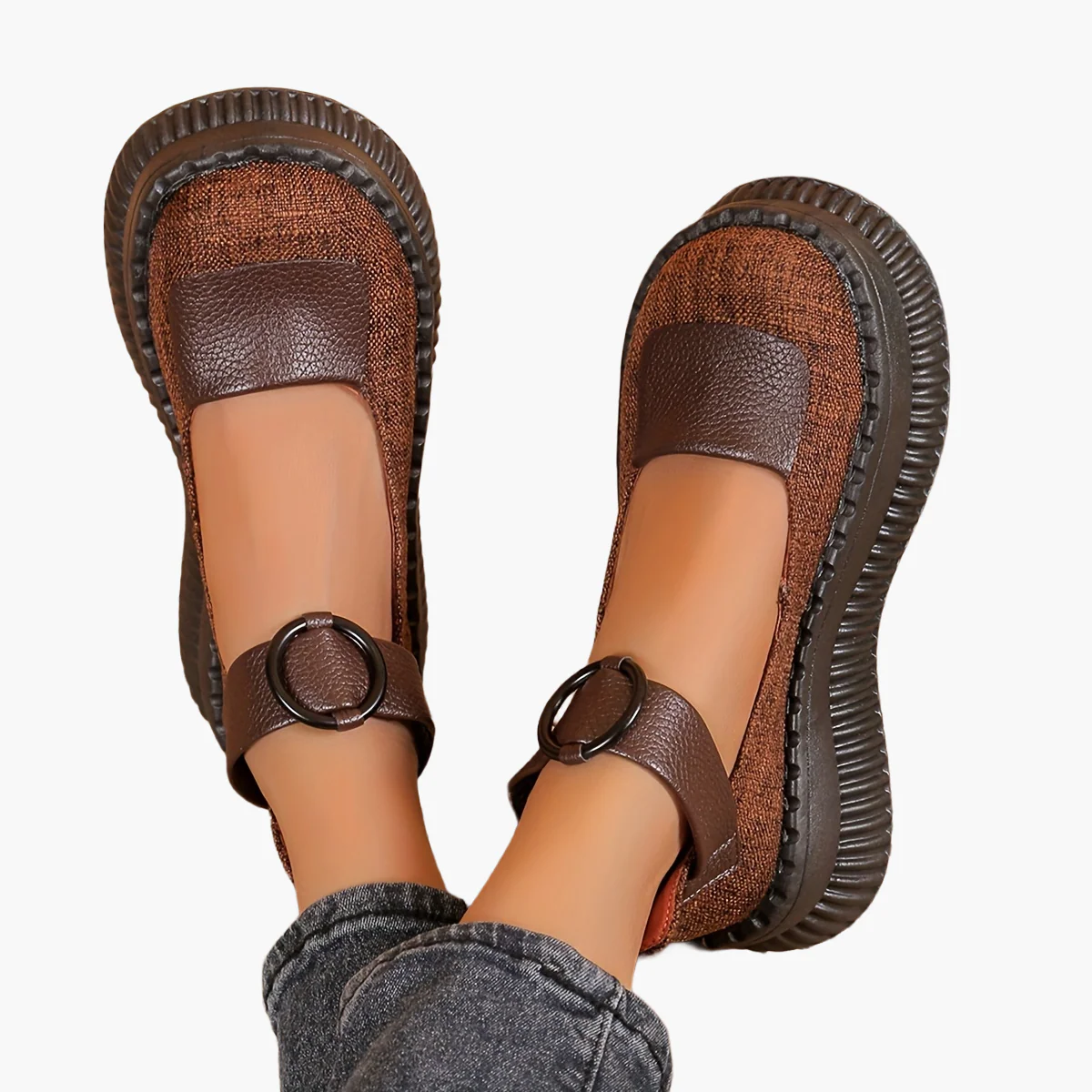 Damen Vintage Mary Jane Halbschuhe mit Rundzehen und Riemen – Bequeme Freizeitschuhe für Alltag und Büro - Image 12