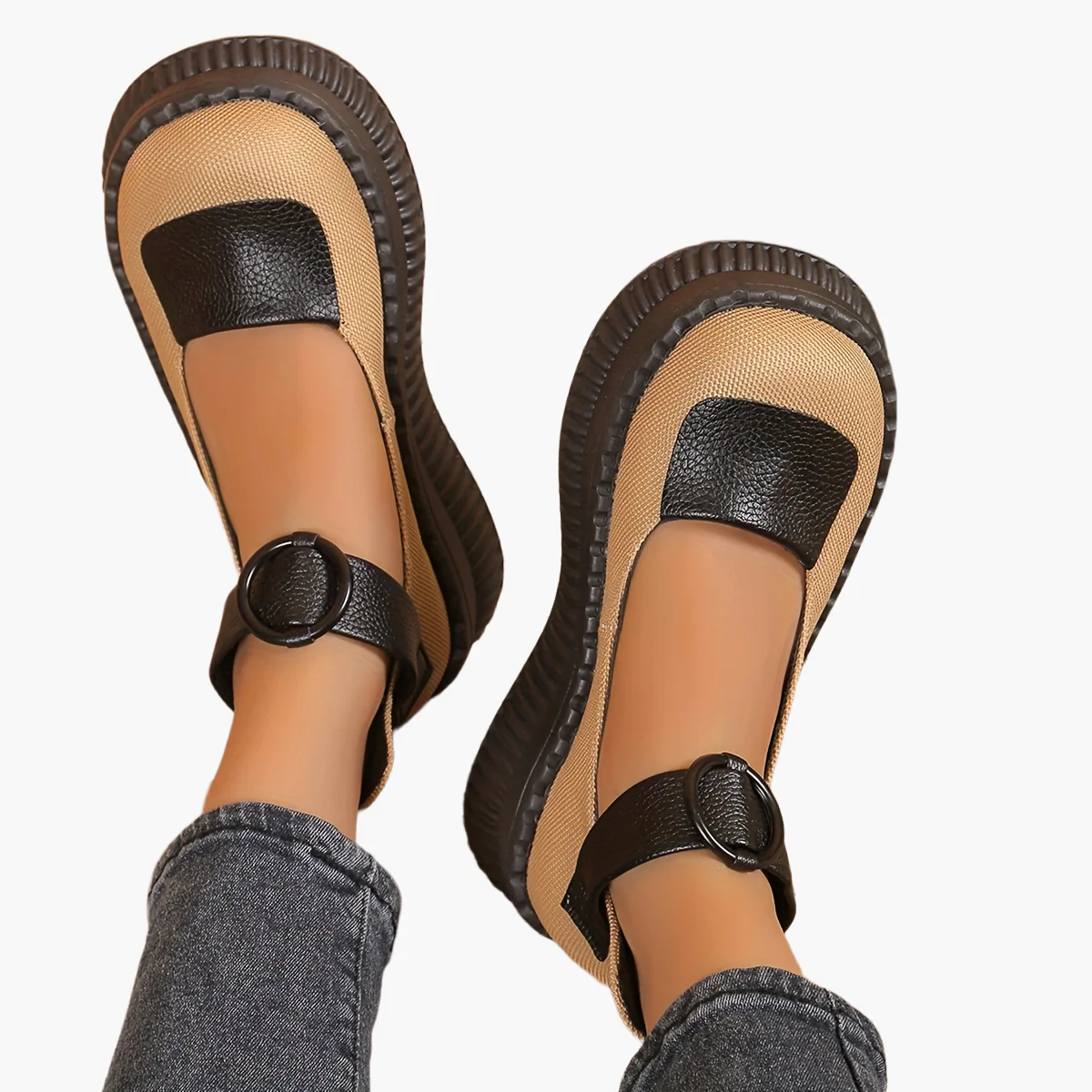 Damen Vintage Mary Jane Halbschuhe mit Rundzehen und Riemen – Bequeme Freizeitschuhe für Alltag und Büro - Image 13