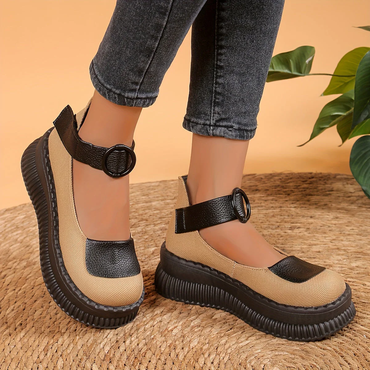 Damen Vintage Mary Jane Halbschuhe mit Rundzehen und Riemen – Bequeme Freizeitschuhe für Alltag und Büro - Image 5