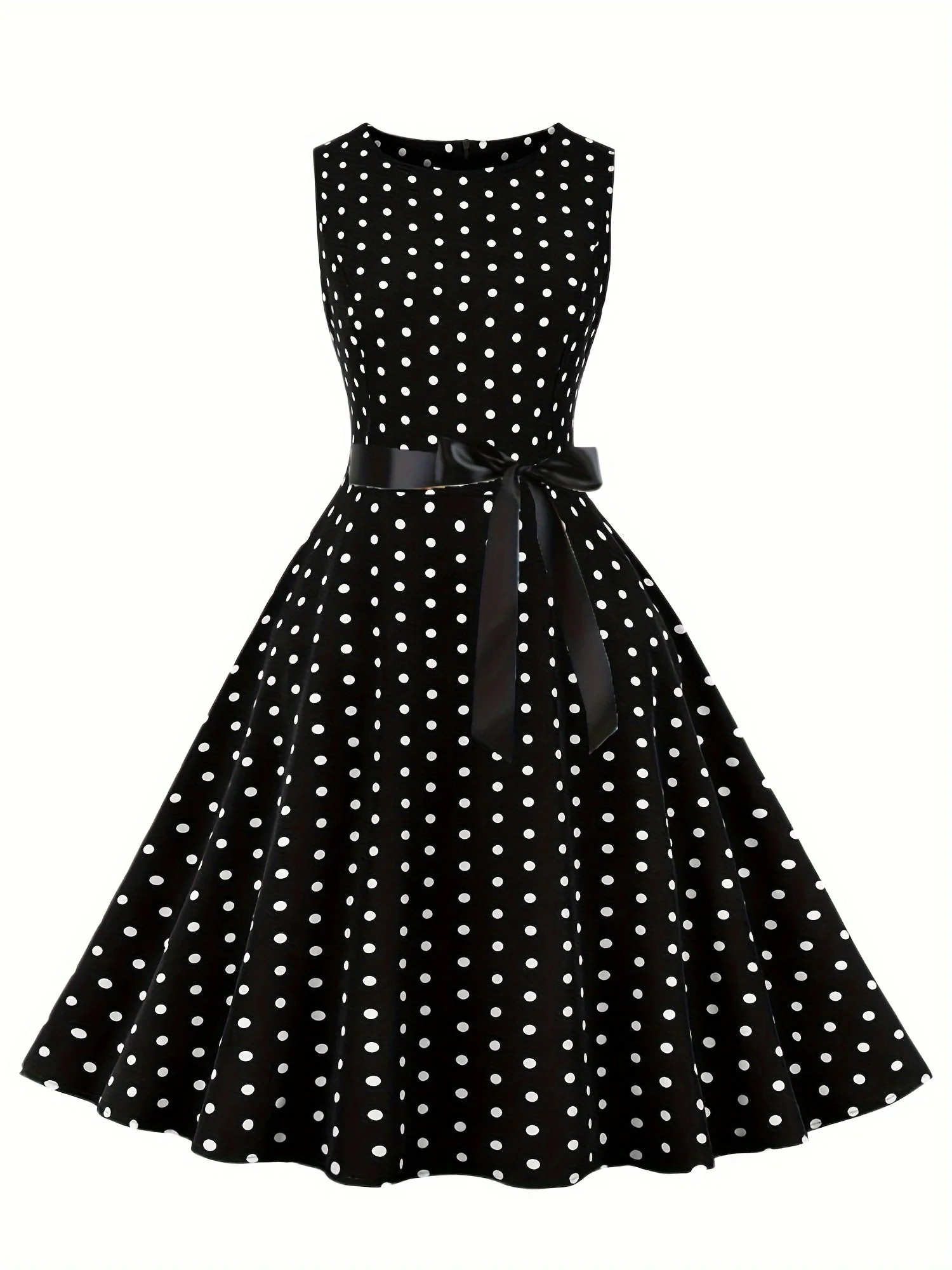 Damen Vintage Polka Dot Kleid Fit & Flare für festliche Anlässe und Alltag - Image 3