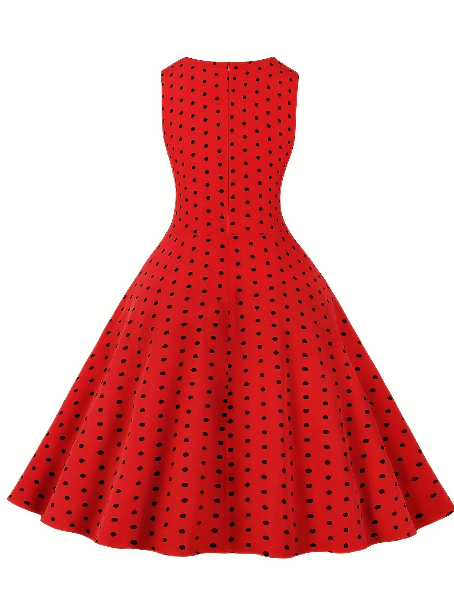 Damen Vintage Polka Dot Kleid Fit & Flare für festliche Anlässe und Alltag - Image 8