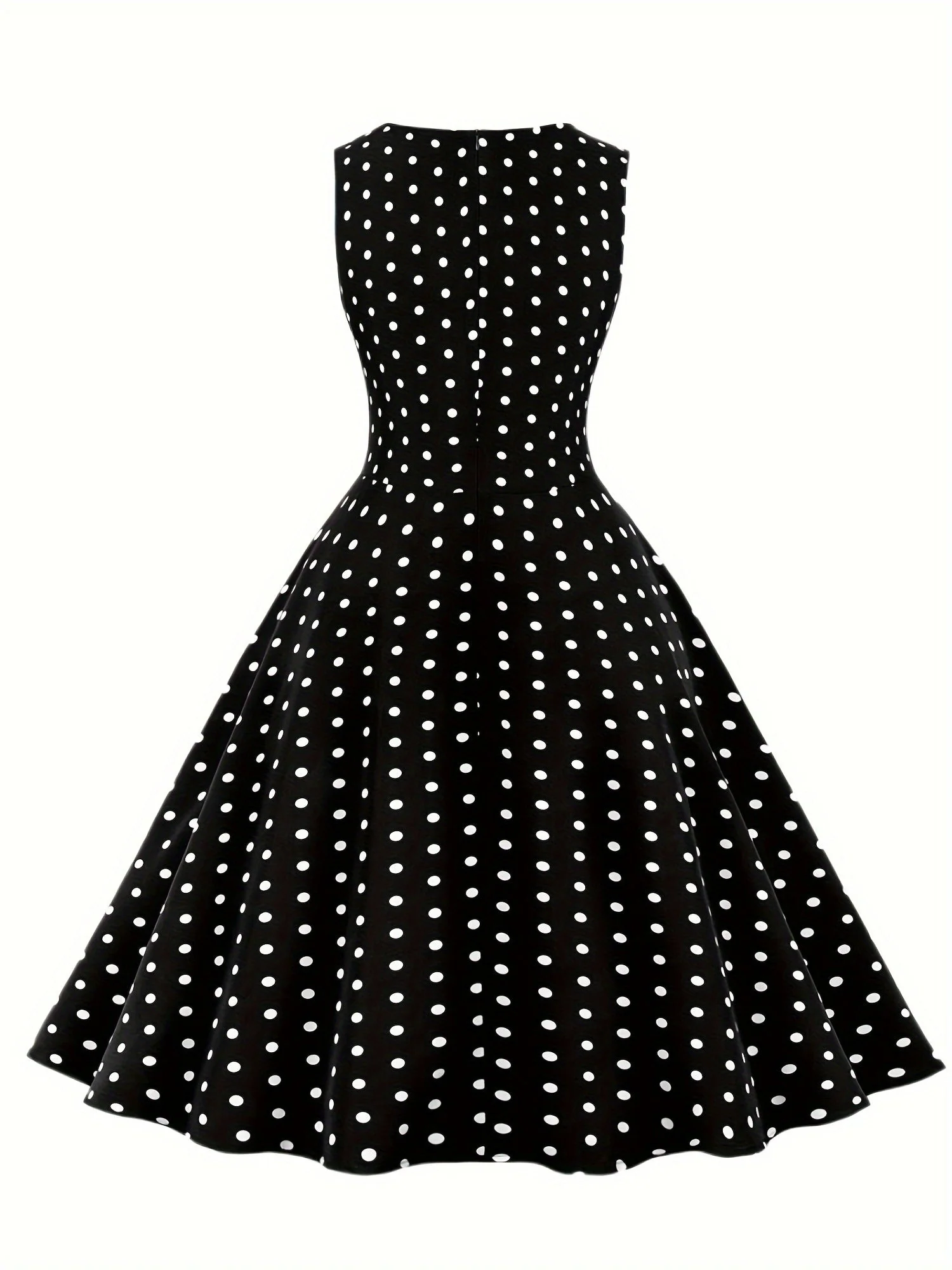 Damen Vintage Polka Dot Kleid Fit & Flare für festliche Anlässe und Alltag - Image 9
