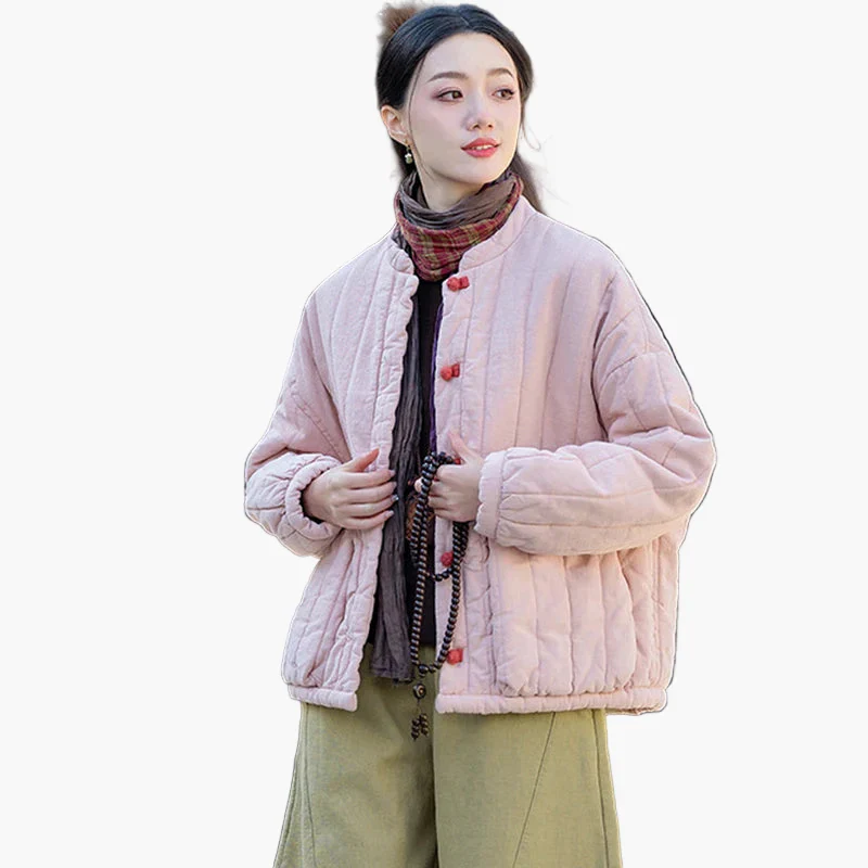 Damen Vintage Steppjacke im lockeren Freizeitstil – Übergangsjacke für Alltag und Outdoor - Image 3