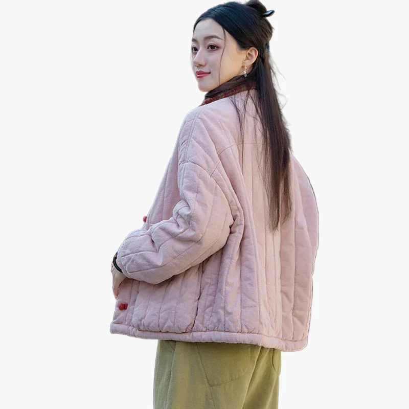 Damen Vintage Steppjacke im lockeren Freizeitstil – Übergangsjacke für Alltag und Outdoor - Image 5