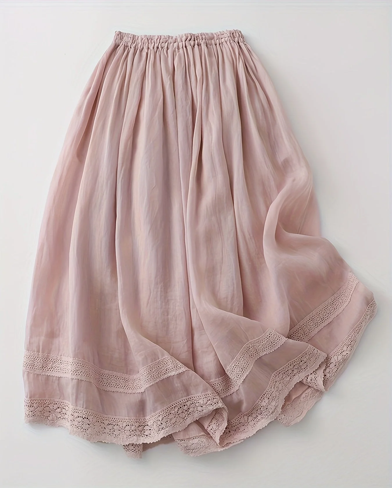 Damen Vintage Unterrock mit Spitze für Sommer, Midi Petticoat im Romantik-Stil - Image 3