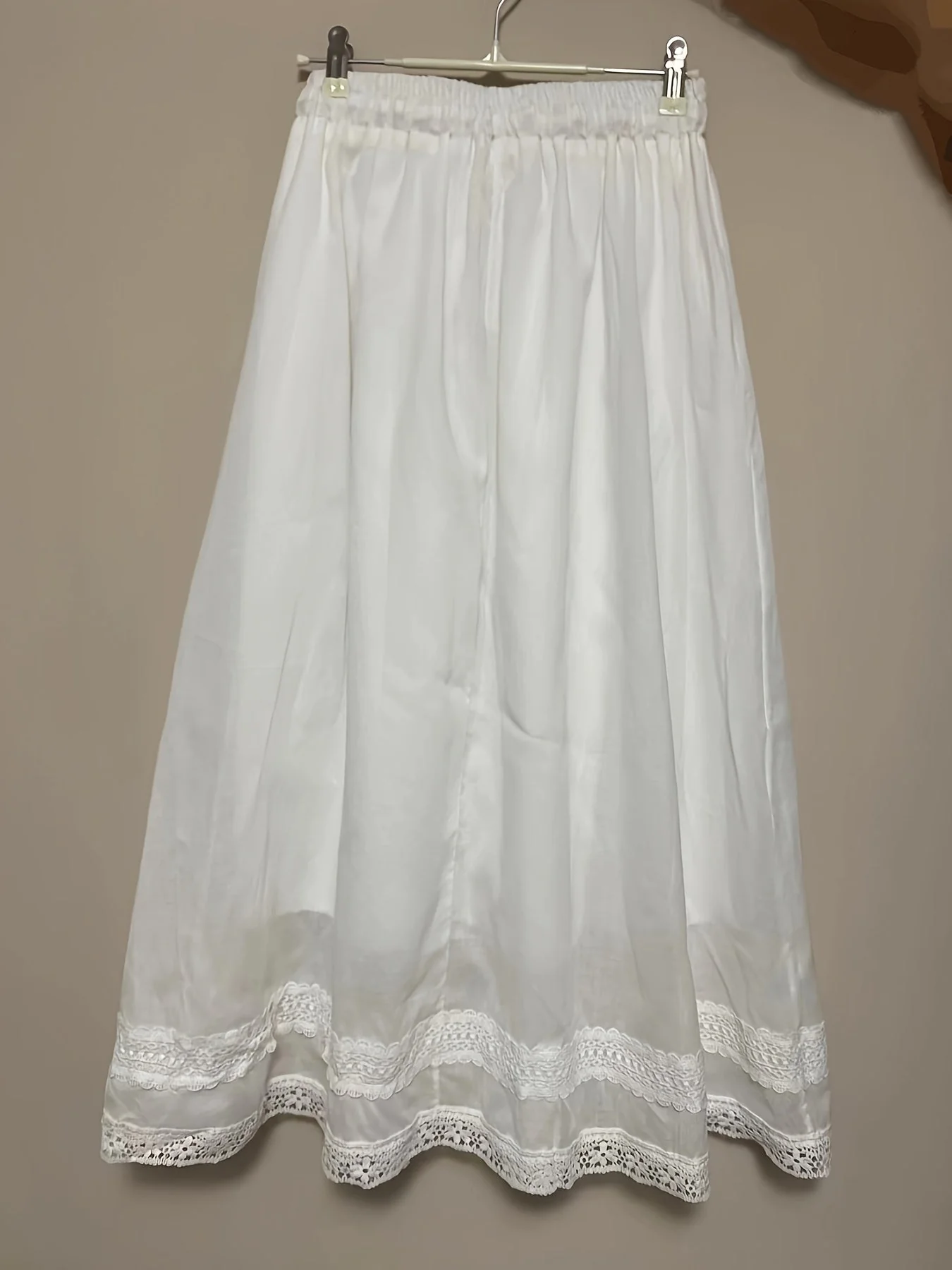 Damen Vintage Unterrock mit Spitze für Sommer, Midi Petticoat im Romantik-Stil - Image 4