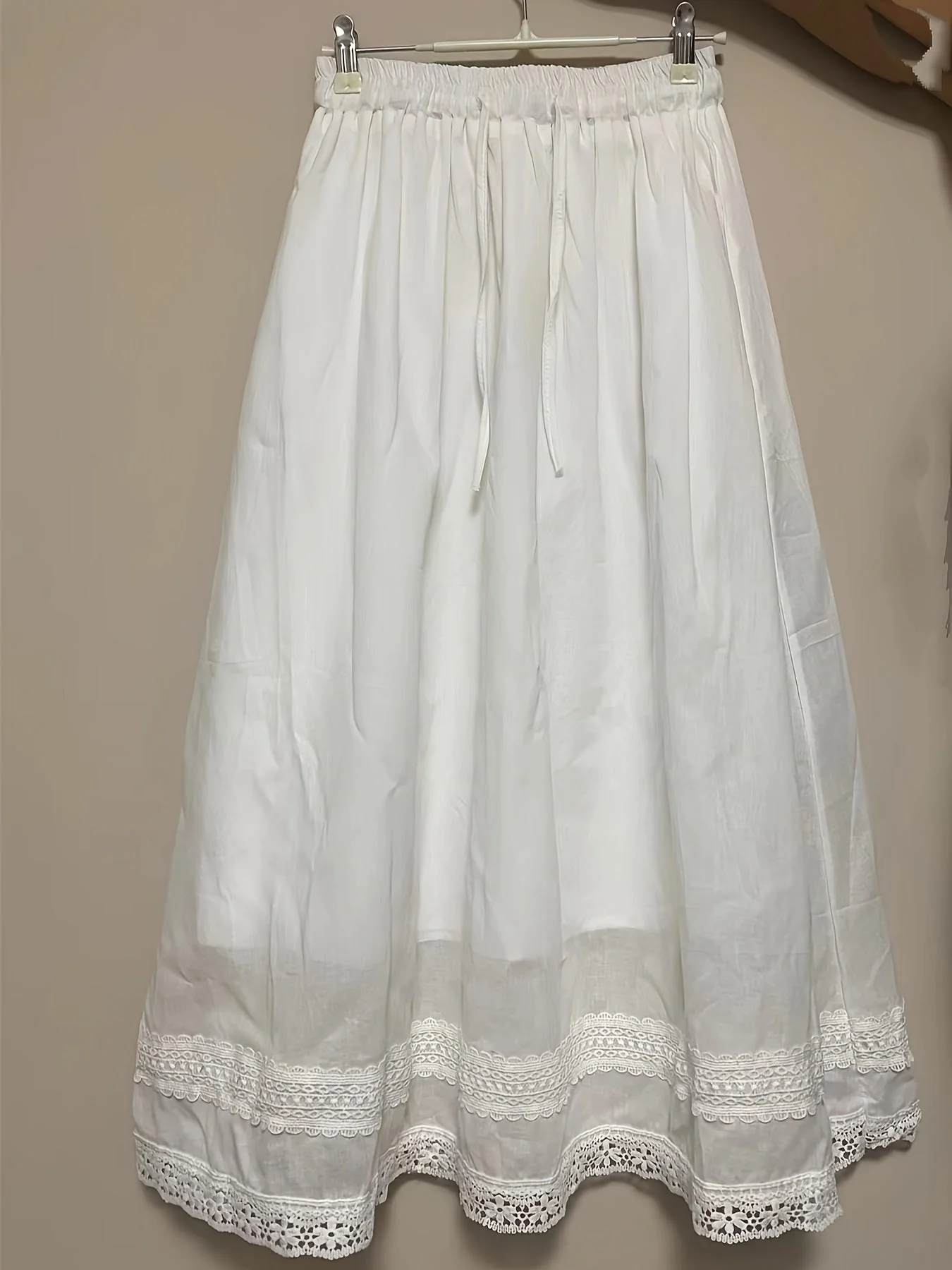 Damen Vintage Unterrock mit Spitze für Sommer, Midi Petticoat im Romantik-Stil - Image 5
