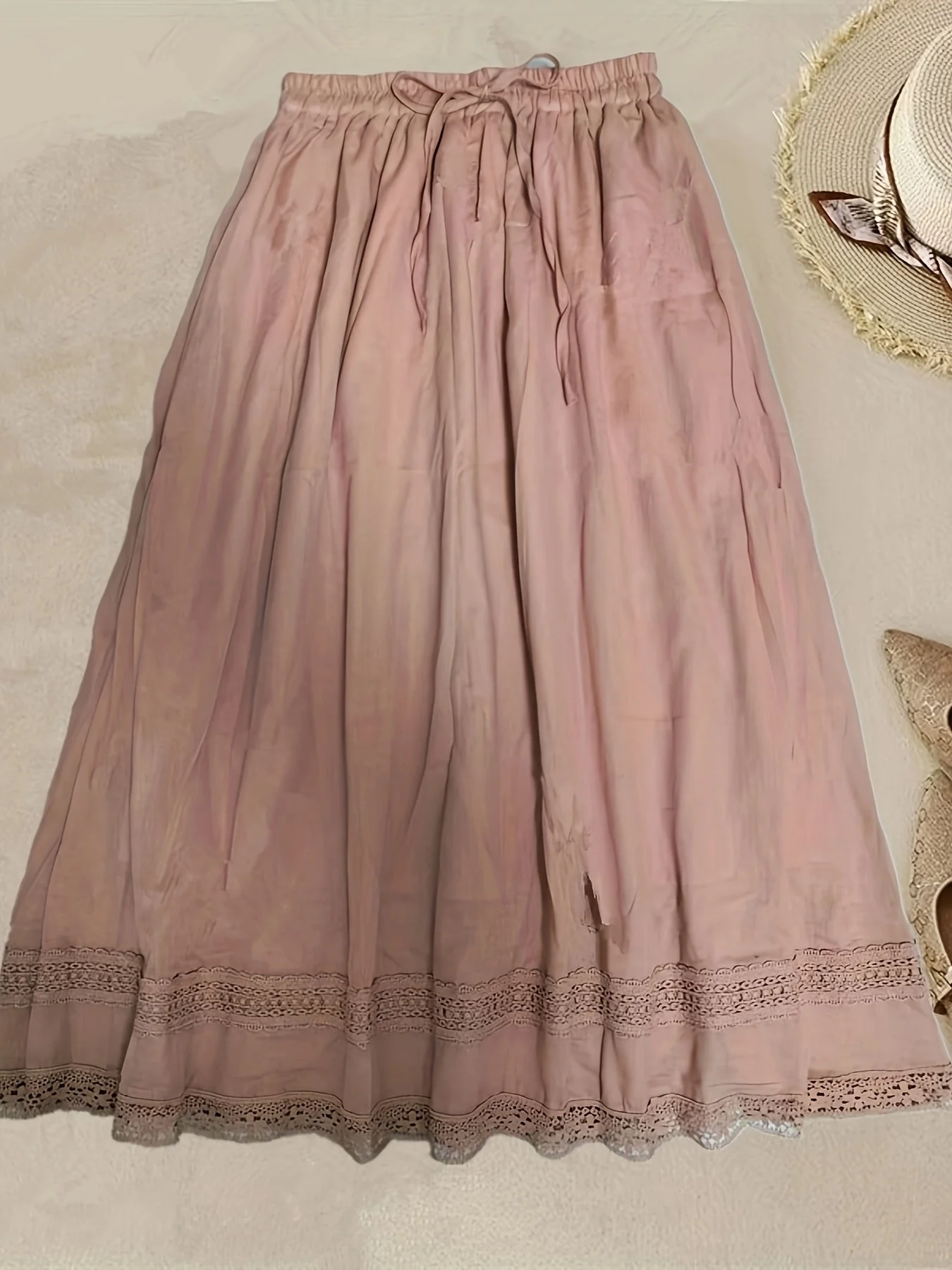 Damen Vintage Unterrock mit Spitze für Sommer, Midi Petticoat im Romantik-Stil - Image 7