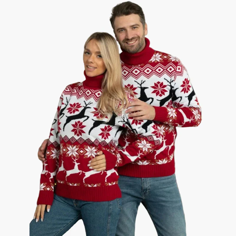 Damen Weihnachtspullover mit Rentier- und Schneeflockenmuster – Modischer Winter Pullover für festliche Anlässe - Image 6