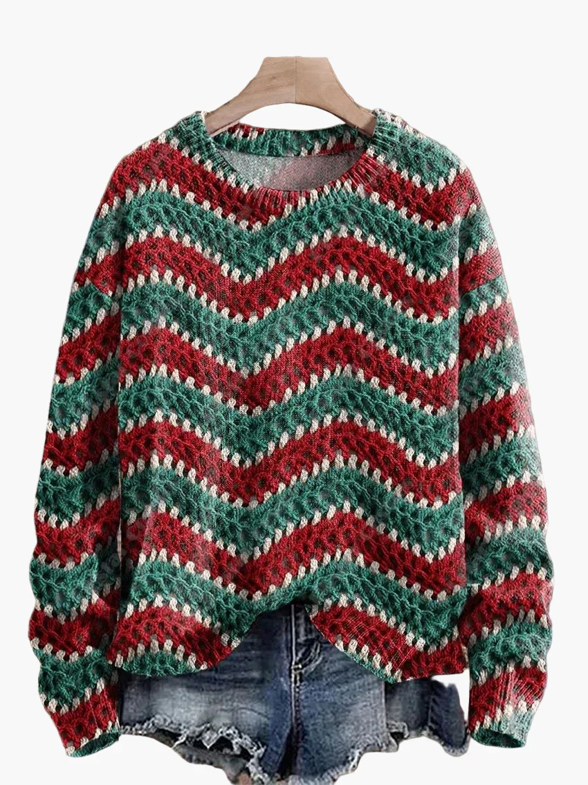 Damen Weihnachtspullover mit Stickerei – Süßer Winter-Festlicher Sweater - Image 11