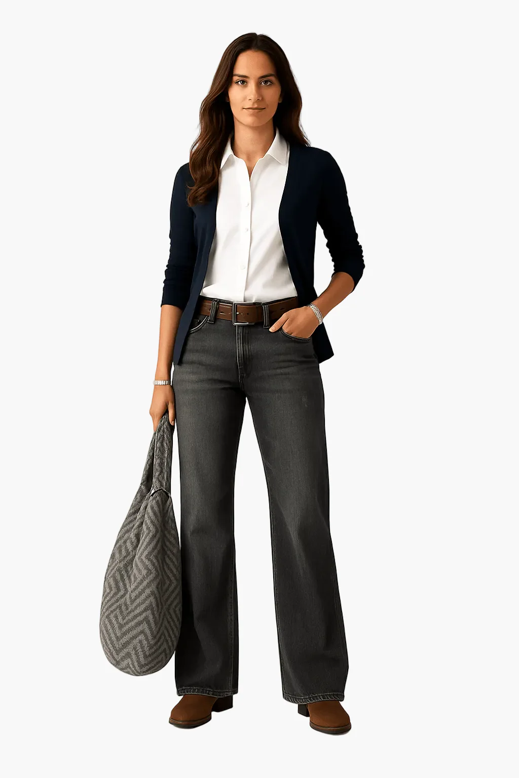 Damen Weitbein-Jeans für Alltag und Büro – Stilvolle Freizeit-Hose mit modernem Schnitt - Image 5